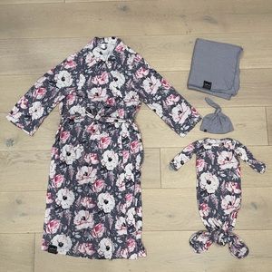 Milkmaid Goods robe and baby gown set